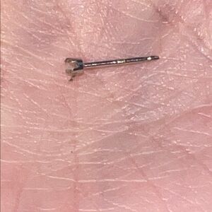 14k white gold Stud Earring